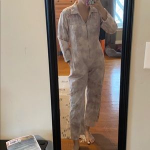 Tie dye long sleeve jumpsuit/overall